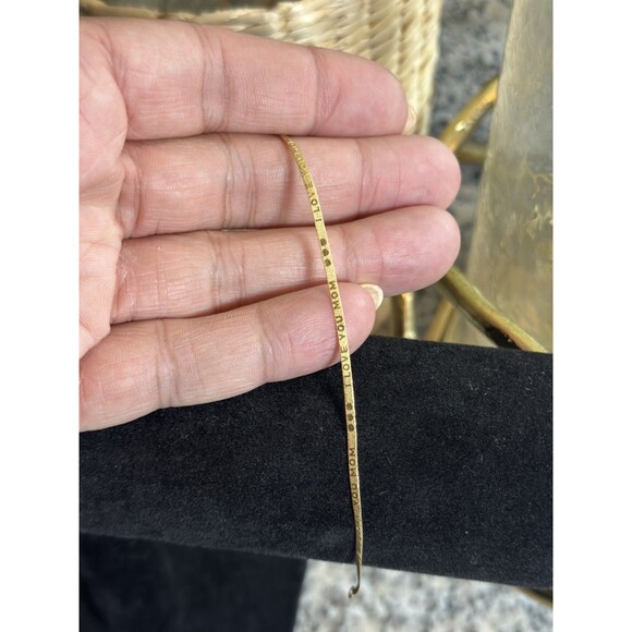 14K Yellow Gold "I Love You Mom" Serpentine Bracelet 7" Elegant Mother's Day Gif - Picture 6 of 6
